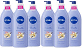 NIVEA Oil Infused Vanilla and Almond Oil Body Lotion for Women,Fast-Absorbing and Non-Greasy Vanilla Scented Lotion Moisturizes for 48 Hours,16.9 Fl Oz Pump Bottle,(Pack of 6)