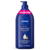 NIVEA Essentially Enriched Body Lotion Very Dry Skin, 33.8 Fl Oz Value Size