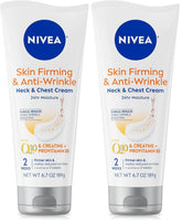 NIVEA Skin Firming & Anti Wrinkle Neck & Chest Cream with Coenzyme Q10,Creatine and Provitamin B5,Skin Firming Cream Reduces the Look of Fine Lines and Wrinkles,6.7 Oz Tube,(Pack of 2)