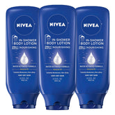 NIVEA Nourishing In Shower Lotion, Water Activated In Shower Moisturizer for Dry to Very Dry Skin, 13.5 FL OZ, Pack of 3
