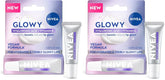 NIVEA Glowy Lips, Vegan Lip Balm with Hyaluronic Acid, Vitamin E, and Magnolia Extract, Moisturizing Lip Balm Instantly Boosts Natural Lip Glow, 0.35 Fl Oz Tube (Pack of 2)