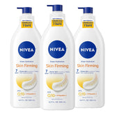 NIVEA Sheer Hydration Skin Firming Body Lotion Q10 Vitamin C, Pack of 3