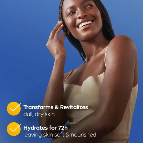 NIVEA Skin Firming Melanin Beauty Body Lotion with Q10 and Argan Oil, 16.9 Oz
