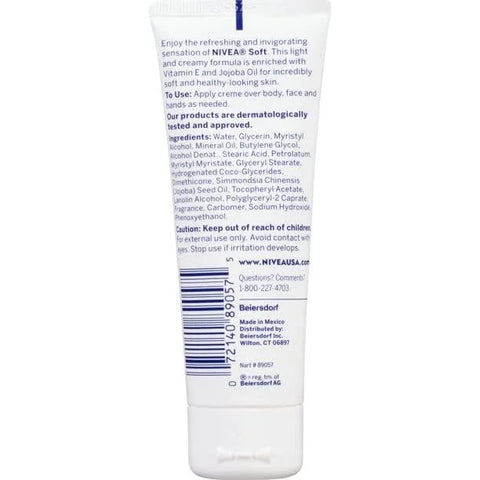 NIVEA Soft Moisturizing Creme 2.60 oz (Pack of 6)