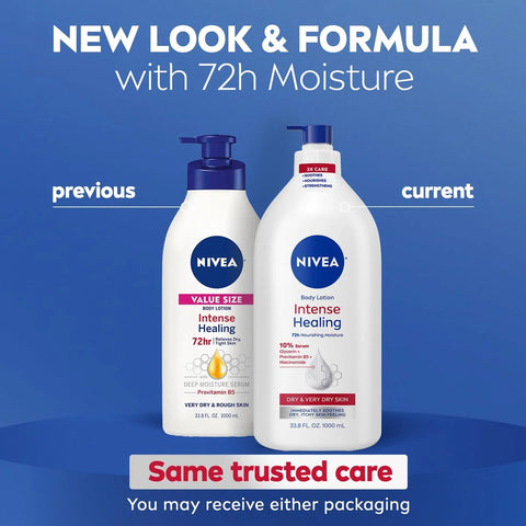 NIVEA Intense Healing Body Lotion Very Dry Itchy Skin, 33.8 Fl Oz Value