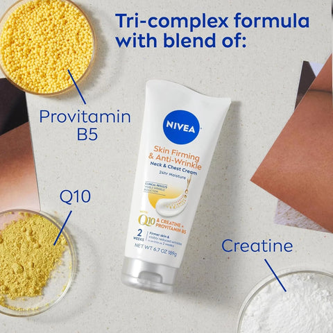 NIVEA Neck & Chest Firming Anti Wrinkle Cream with Q10, 6.7 Oz
