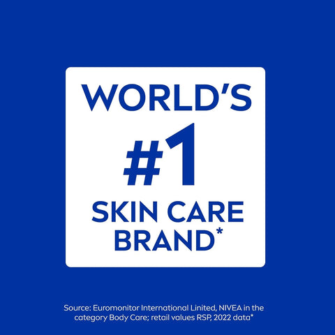 NIVEA Skin Care Set For Her, Nourishing Body Wash, Moisturizing Body Lotion, Lip Balm Stick with Shea Butter, & Hand Cream, 4 Piece Gift Set