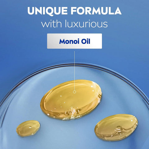 NIVEA Oil Infused Lotion Coconut and Monoi Oil Body Lotion for Women, Fast-Absorbing and Non-Greasy Coconut Scented Lotion Moisturizes for 48 Hours, 16.9 Fl Oz Pump Bottle