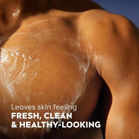 NIVEA MEN Active Clean Body Wash with Natural Charcoal for Normal to Oily Skin,3-in-1 Charcoal Body Wash,Face and Hair,Draws Out Dirt and Impurities,30 Fl Oz Bottle,(Pack of 2)