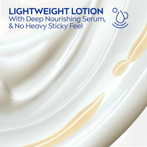 NIVEA Shea Nourish Body Lotion for Dry Skin with Hyaluronic Acid, Shea Butter and Deep Nourishing Serum, 48-Hour Body Moisturizer, 2.5 Fl Oz Bottle, Pack of 6